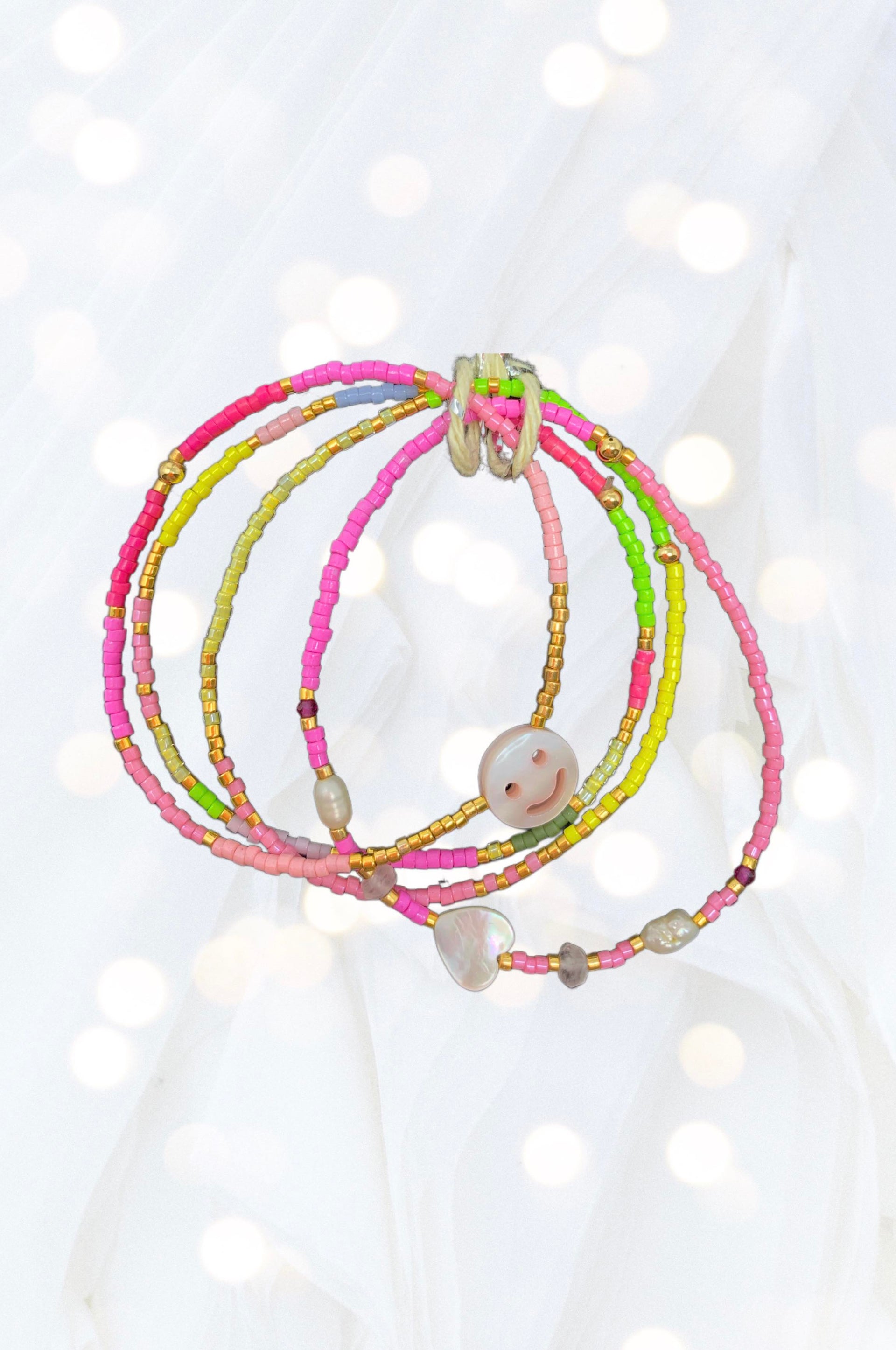 Kit perles bracelet loops - assortiment - 144 pcs - Perle fantaisie -  Creavea